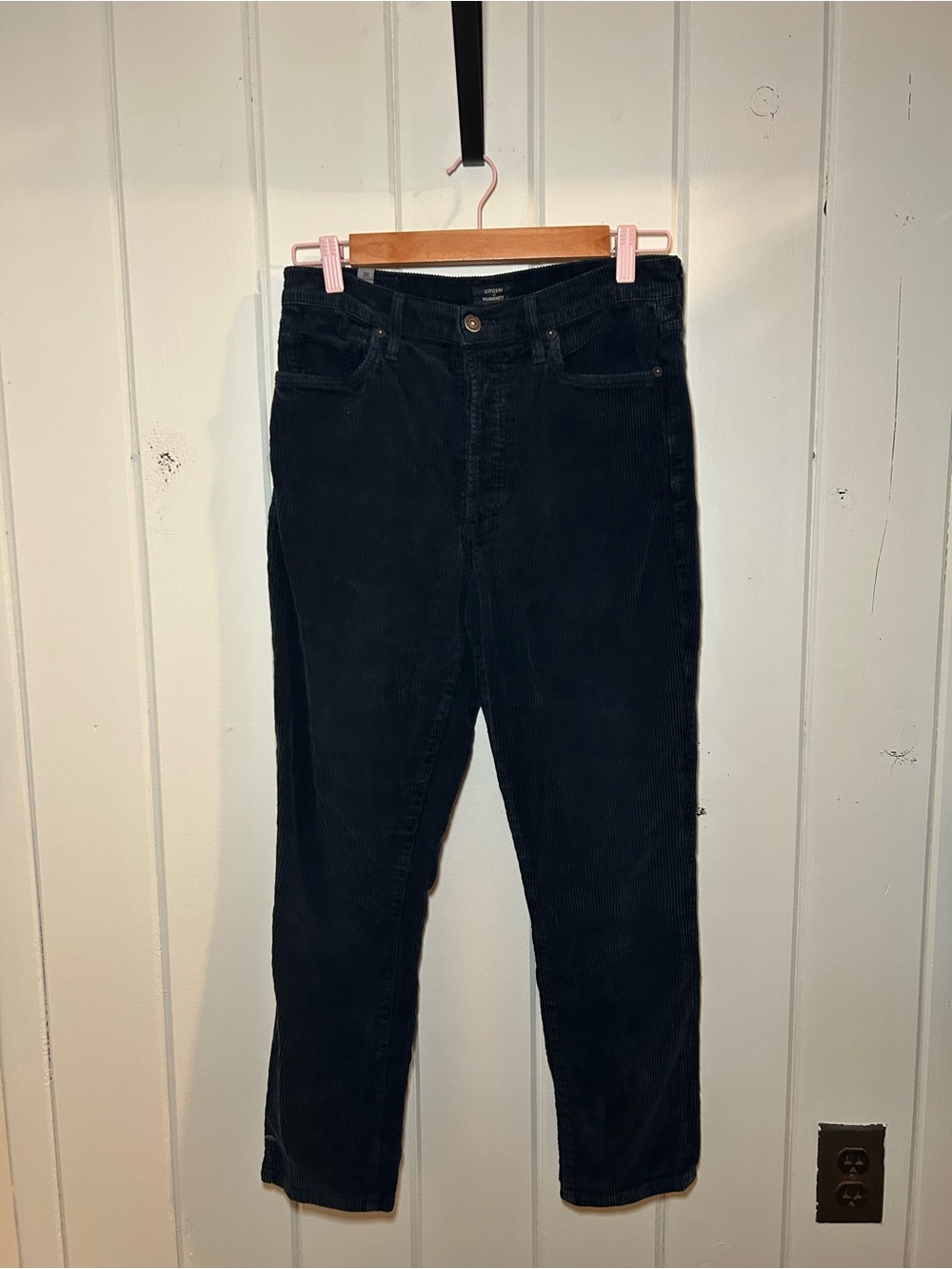 Citizens Of Humanity Black Slim Ankle Corduroy Jeans